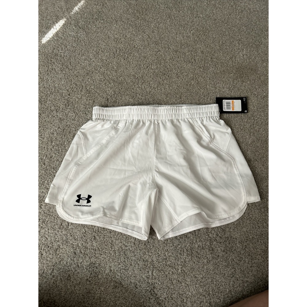 Under Armour Women's Accelerate Training Shorts, Small, White‎ 35.00 Retail